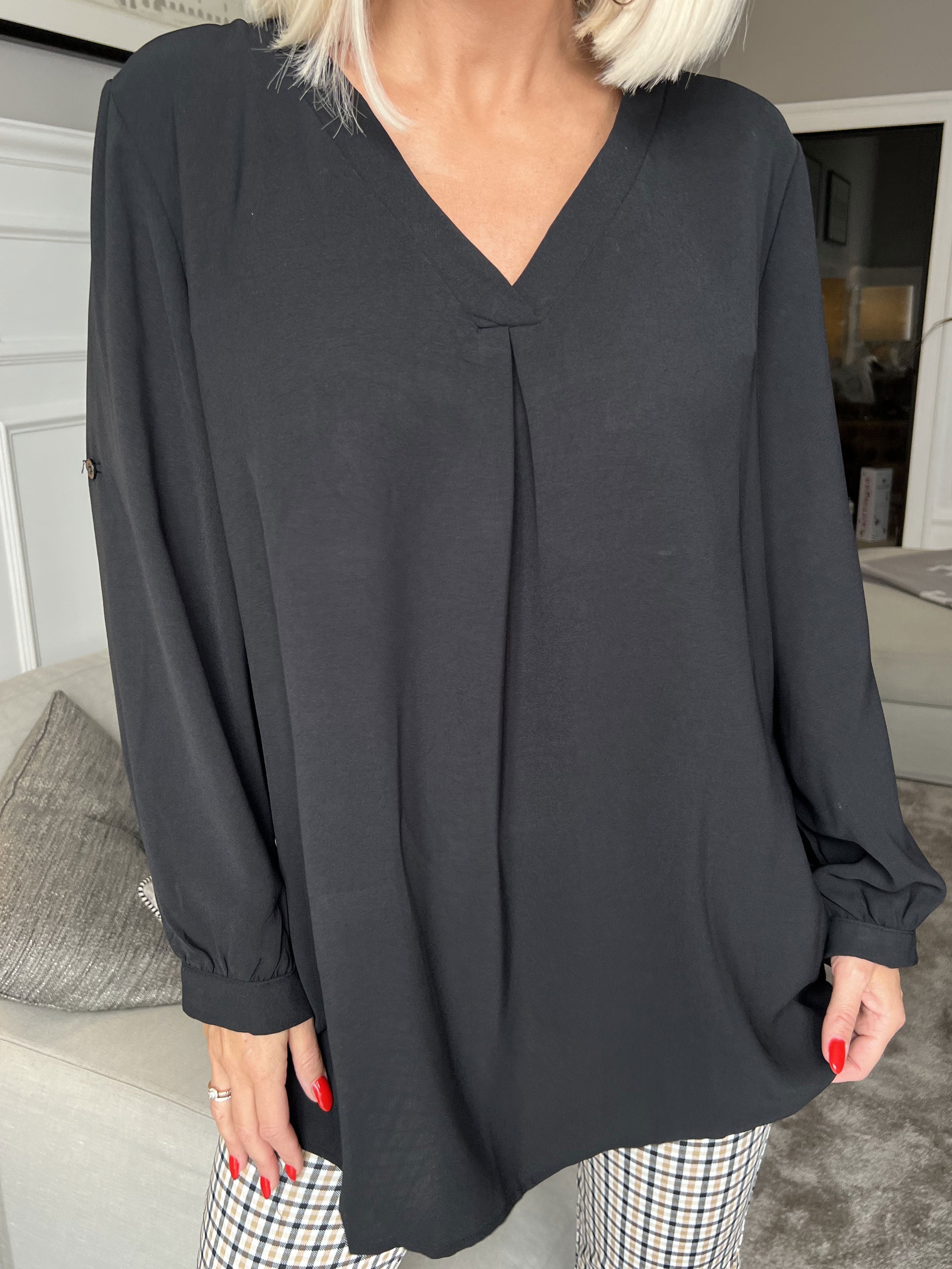 Rita - Söt tunika med spets på baksidan - Green